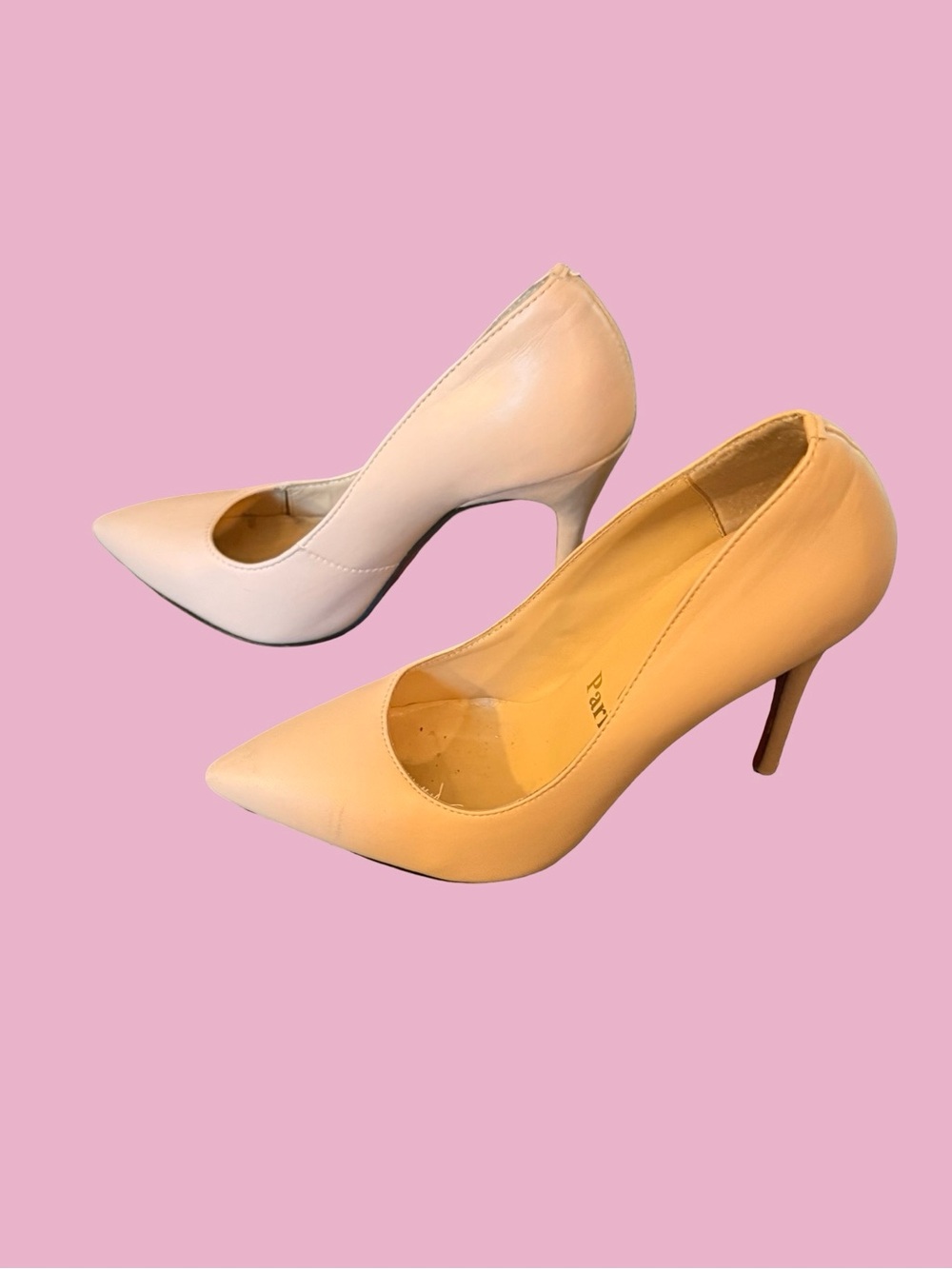 Classic Pointed Toe Women's Pumps in Beige and Cream